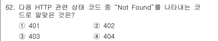 리눅스마스터_1급 2015년 62번 - 해당 자격증의 핵심 개념을 묻는 객관식 문제