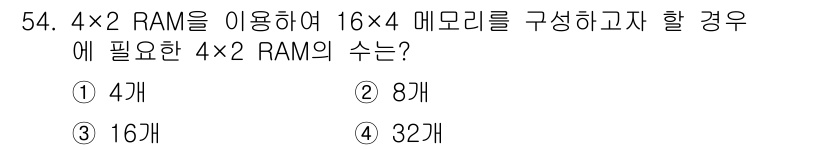 컴퓨터시스템기사(A형) 2015년 54번 - 해당 자격증의 핵심 개념을 묻는 객관식 문제