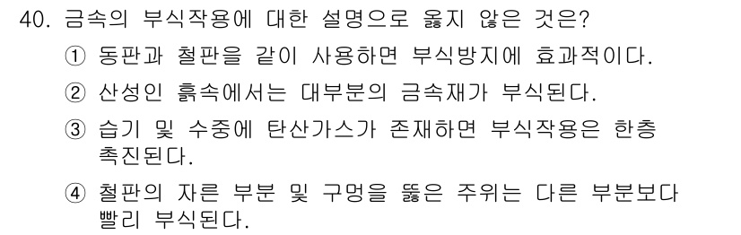 전산응용건축제도기능사 2015년 40번 - 해당 자격증의 핵심 개념을 묻는 객관식 문제