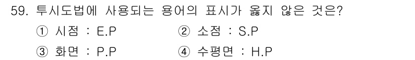전산응용건축제도기능사 2015년 59번 - 해당 자격증의 핵심 개념을 묻는 객관식 문제