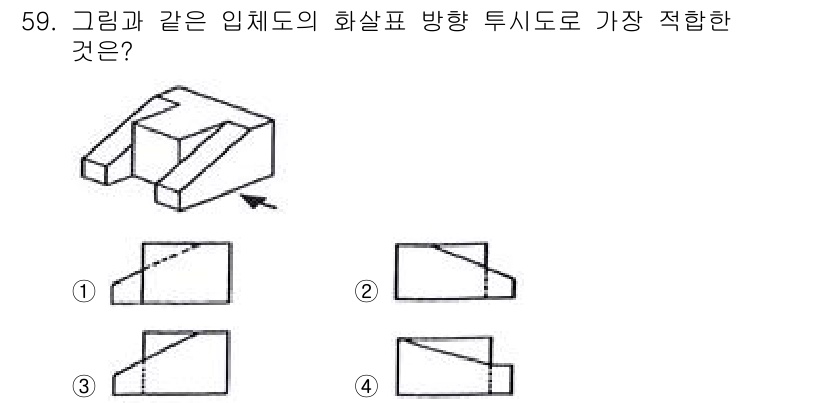 용접기능사 2015년 59번 - 주어진 그림은 특정 형태와 방향에 따라 적합한 화살표 방향을 찾는 문제입... 에 관한 핵심 기출문제