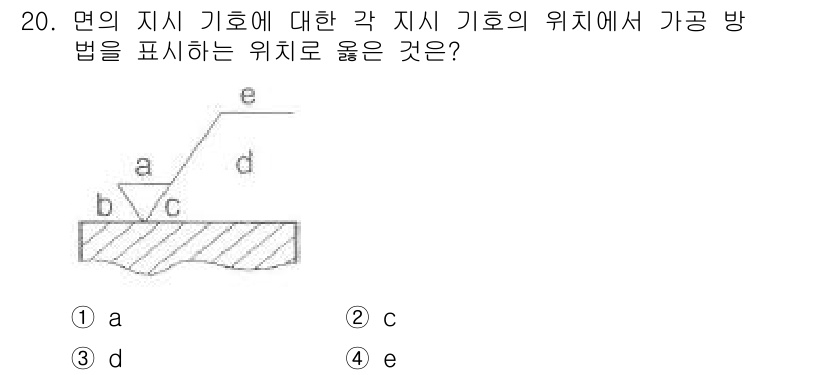 컴퓨터응용밀링기능사 2016년 20번 - 문제에서 주어진 각 기호의 위치는 밀링기계의 가공 방향을 나타냅니다. '... 에 관한 핵심 기출문제