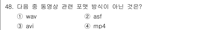 웹디자인개발기능사 2016년 48번 - mp4는 동영상 관련 포맷으로 주로 사용되지만, 다른 형식에 비해 특정한... 에 관한 핵심 기출문제
