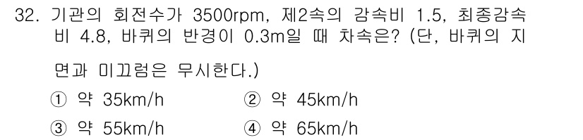 자동차정비기능사 2016년 32번 - 해당 자격증의 핵심 개념을 묻는 객관식 문제