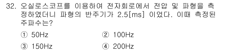 전파전자기능사(구) 2015년 32번 - 해당 자격증의 핵심 개념을 묻는 객관식 문제