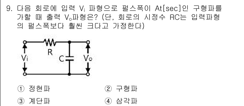 전자캐드기능사 2016년 9번 - 해당 자격증의 핵심 개념을 묻는 객관식 문제