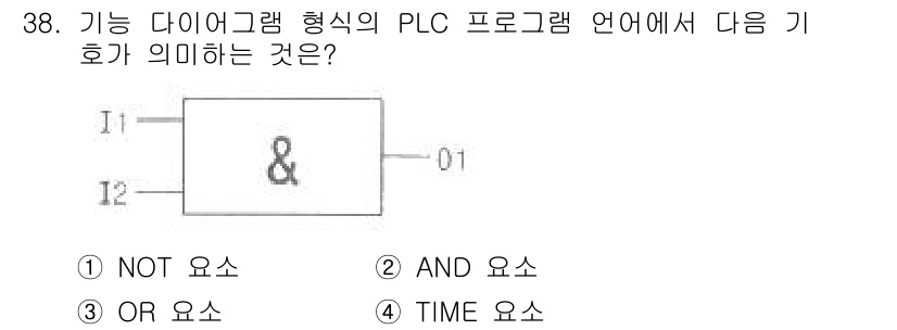 생산자동화기능사 2015년 38번 - . 

기호 '&'는 AND 논리 연산을 의미하며, 입력이 모두 TRUE... 에 관한 핵심 기출문제