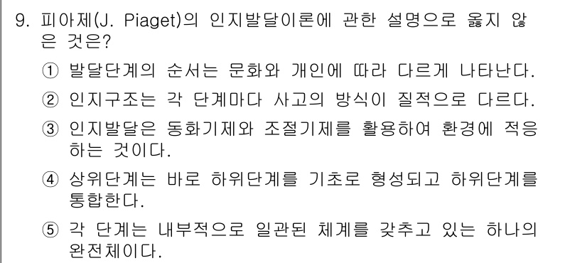 사회복지사_1급(1교시) 2017년 9번 - 해당 자격증의 핵심 개념을 묻는 객관식 문제