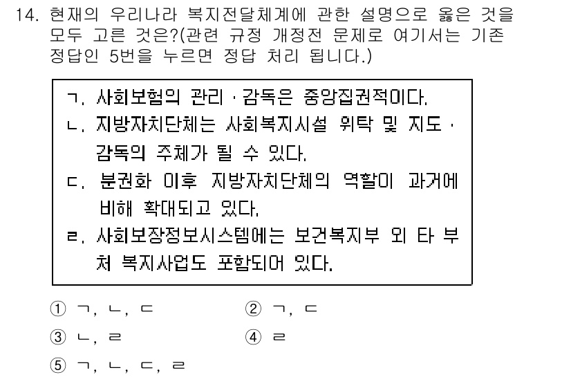 사회복지사_1급(3교시) 2015년 14번 - 정답인 이유: 사회복지 관련 법령은 복지관리에 있어 중요한 기준을 제공하... 에 관한 핵심 기출문제