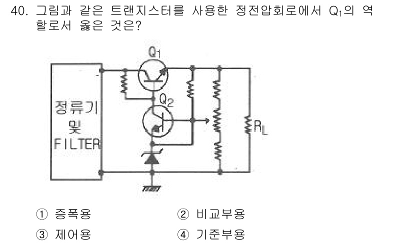소방설비기사(전기분야) 2016년 40번 - 해당 자격증의 핵심 개념을 묻는 객관식 문제