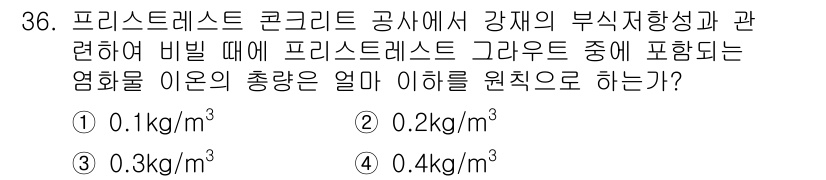 실내건축기사(구) 2016년 36번 - 해당 자격증의 핵심 개념을 묻는 객관식 문제
