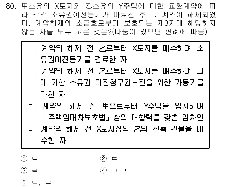 공인중개사_1차 2016년 80번 - 문제에서 계약해제의 원인과 당사자의 권리에 대한 이해가 중요하다. 계약해... 에 관한 핵심 기출문제