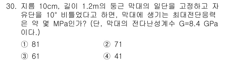 용접기사 2016년 30번 - 해당 자격증의 핵심 개념을 묻는 객관식 문제