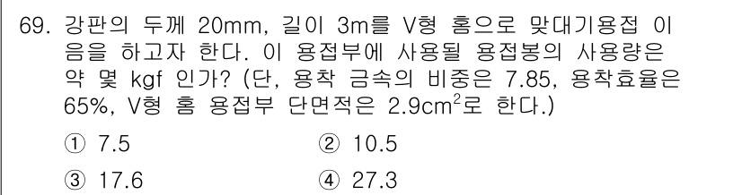 용접기사 2016년 69번 - 해당 자격증의 핵심 개념을 묻는 객관식 문제