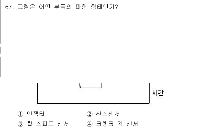 자동차정비산업기사 2017년 67번 - 해당 자격증의 핵심 개념을 묻는 객관식 문제