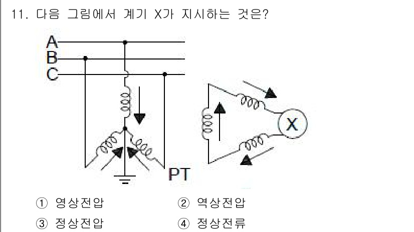 전기기능장 2016년 11번 - . 영상전압  
해설: 그래프에서 제시된 회로는 전압 변화를 나타내며, ... 에 관한 핵심 기출문제