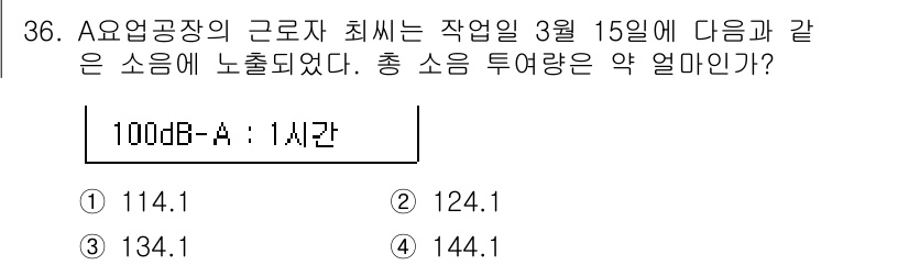 산업안전산업기사 2017년 36번 - 해당 자격증의 핵심 개념을 묻는 객관식 문제