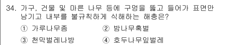 산림기사 2016년 34번 - . 호두나무뿌리벌레

호두나무뿌리벌레는 야간에 땅속의 나무 뿌리를 파괴하... 에 관한 핵심 기출문제