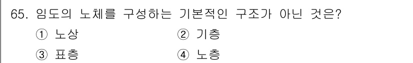 산림기사 2017년 65번 - 정답은 3번 '표충'입니다. 임도의 노체를 구성하는 기본적인 구조는 노상... 에 관한 핵심 기출문제