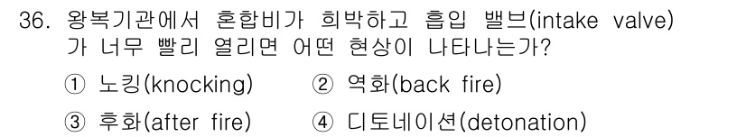 항공산업기사 2015년 36번 - 해당 자격증의 핵심 개념을 묻는 객관식 문제
