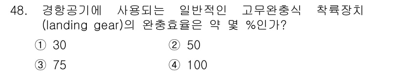 항공산업기사 2015년 48번 - 해당 자격증의 핵심 개념을 묻는 객관식 문제