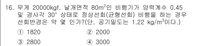 항공산업기사 2016년 16번 - 해당 자격증의 핵심 개념을 묻는 객관식 문제