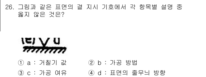 기계설계산업기사 2015년 26번 - 정답은 3번 "가공 여유"입니다. 각 항목의 설명 중 가공 여유는 기계 ... 에 관한 핵심 기출문제