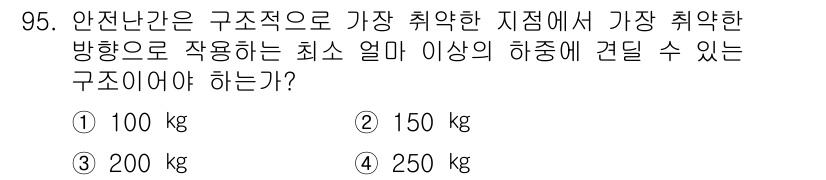 건설안전산업기사 2017년 95번 - 해당 자격증의 핵심 개념을 묻는 객관식 문제