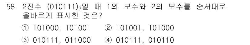 전자산업기사 2016년 58번 - 해당 자격증의 핵심 개념을 묻는 객관식 문제