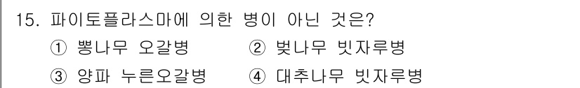 식물보호기사 2016년 15번 - 피아이토플라스마병은 주로 특정 식물에 영향을 미치며, 주로 방아잎과 같은... 에 관한 핵심 기출문제