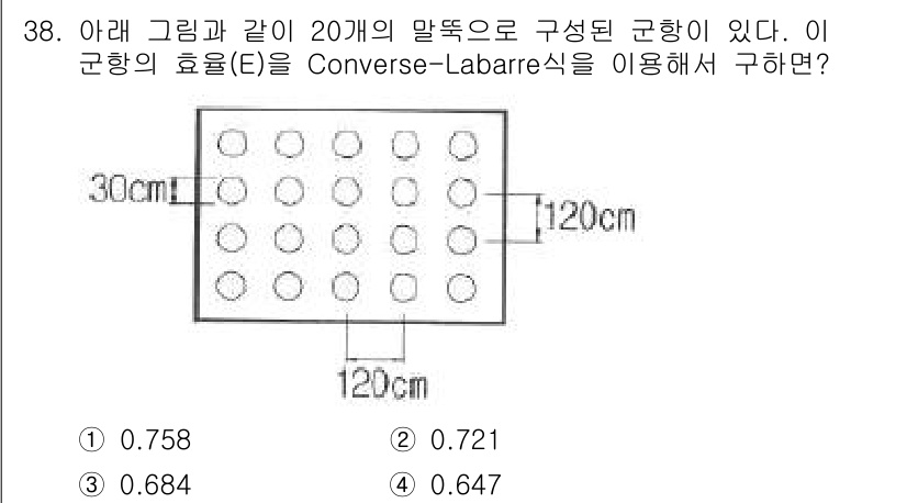 건설재료시험기사 2017년 39번 - 해당 자격증의 핵심 개념을 묻는 객관식 문제