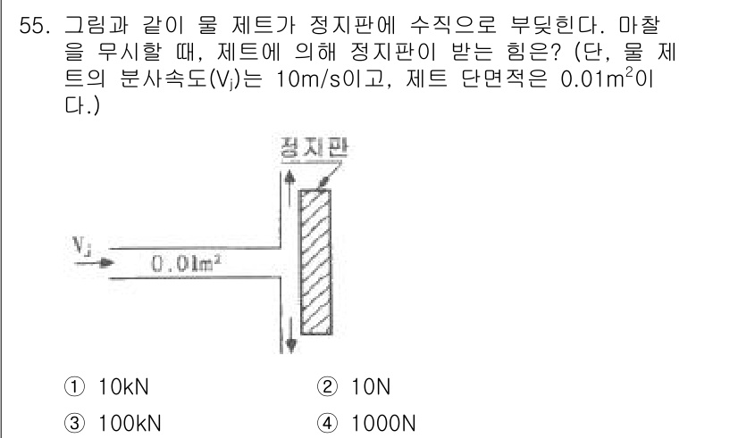 건설기계설비기사 2016년 55번 - 지지판에 작용하는 힘은 압력과 면적의 곱으로 표현되므로, 물체의 단면적에... 에 관한 핵심 기출문제