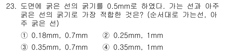 생산자동화산업기사 2015년 23번 - 해당 자격증의 핵심 개념을 묻는 객관식 문제