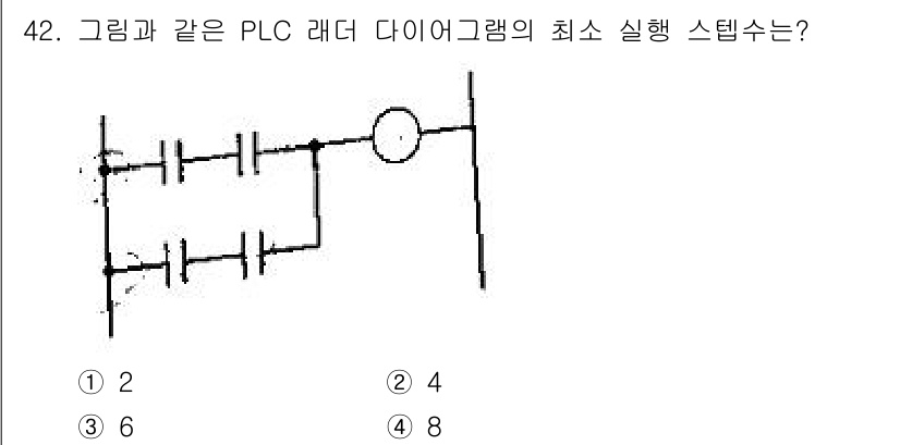 생산자동화산업기사 2015년 42번 - 주어진 다이어그램의 순차적인 동작을 분석할 때, 각 릴레이와 스위치가 활... 에 관한 핵심 기출문제