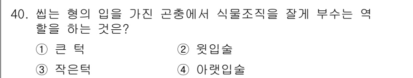 식물보호산업기사 2017년 40번 - 올바른 답은 4번, 아랫잎술입니다. 아랫잎술은 식물의 아래쪽 잎에서 발생... 에 관한 핵심 기출문제