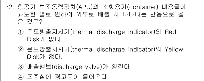 화재감식평가기사 2017년 32번 - 외부 배출 시에 발생하는 반응은 Yellow Disk가 갈라져야 나타나기... 에 관한 핵심 기출문제