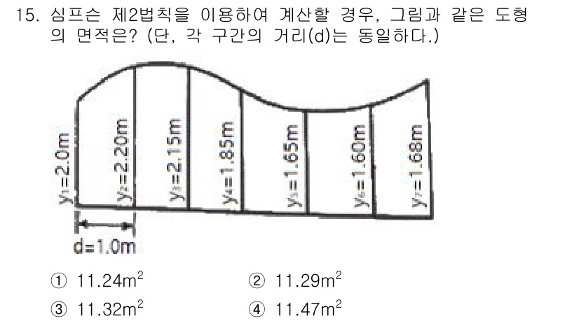 측량및지형공간정보산업기사 2015년 15번 - 해당 자격증의 핵심 개념을 묻는 객관식 문제