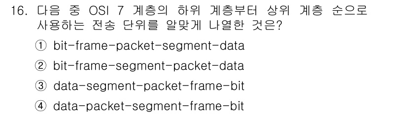 리눅스마스터_1급 2018년 16번 - 해당 자격증의 핵심 개념을 묻는 객관식 문제