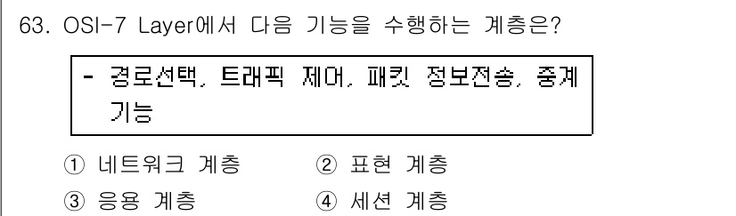 사무자동화산업기사 2018년 63번 - 해당 자격증의 핵심 개념을 묻는 객관식 문제