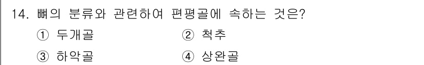 의공기사 2018년 14번 - . 하악골은 주로 아래턱을 구성하며, 입과 저작에 중요한 역할을 합니다.... 에 관한 핵심 기출문제
