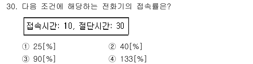 정보통신산업기사 2017년 30번 - 해당 자격증의 핵심 개념을 묻는 객관식 문제