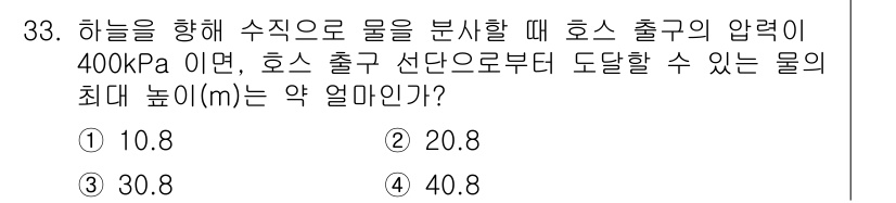 소방시설관리사 2015년 33번 - 해당 자격증의 핵심 개념을 묻는 객관식 문제
