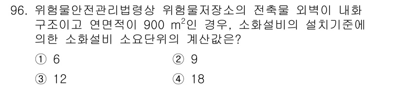 소방시설관리사 2018년 97번 - 해당 자격증의 핵심 개념을 묻는 객관식 문제