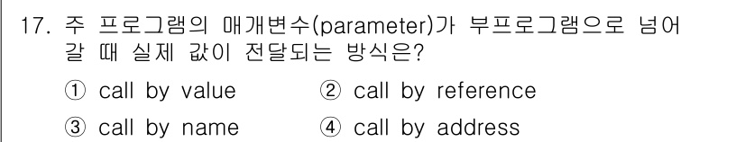 컴퓨터시스템기사(A형) 2018년 17번 - 해당 자격증의 핵심 개념을 묻는 객관식 문제