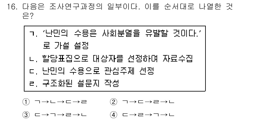 사회조사분석사_2급 2018년 16번 - . 

주관적 분석을 기반으로 하여, 논문 작성 전 나타내고자 하는 현상... 에 관한 핵심 기출문제