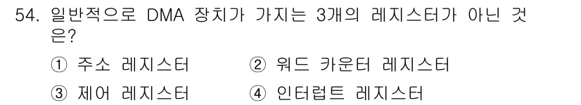컴퓨터시스템기사(B형) 2018년 54번 - 해당 자격증의 핵심 개념을 묻는 객관식 문제