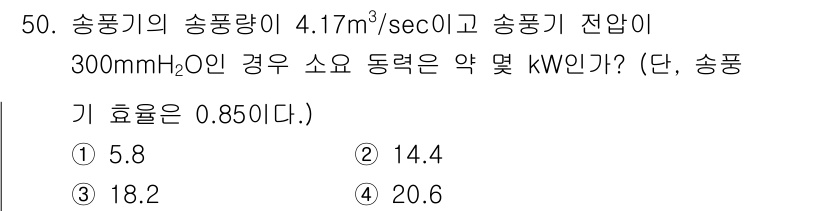 산업위생관리기사 2018년 50번 - 해당 자격증의 핵심 개념을 묻는 객관식 문제
