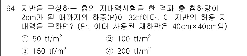 건설안전산업기사 2018년 94번 - 해당 자격증의 핵심 개념을 묻는 객관식 문제