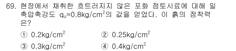 건설재료시험산업기사 2015년 69번 - 문제에서 주어진 하중을 기반으로 접촉 압력을 계산합니다. 계수에 따라 하... 에 관한 핵심 기출문제