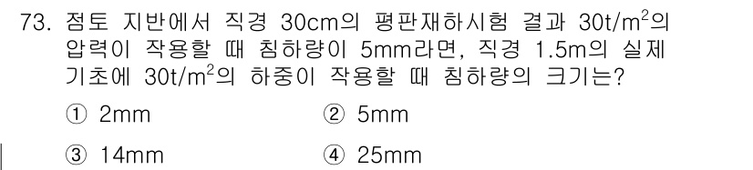 건설재료시험산업기사 2017년 73번 - 해당 자격증의 핵심 개념을 묻는 객관식 문제